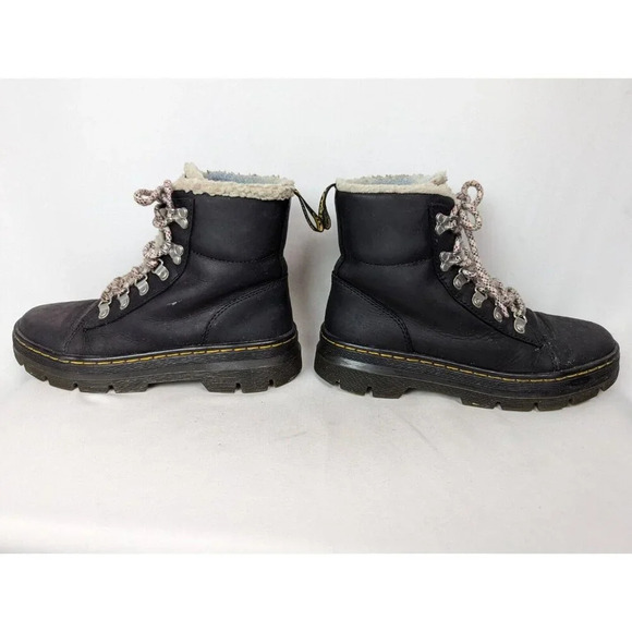 Dr. Martens Combs Wyoming Shearling Lined Lace Up Ankle Boots Docs Combat US 7 L - Picture 13 of 16